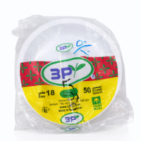 Picture of 3B Plain Plastic Plate No.18 – Pack of 50 Pieces × 20 Bundles