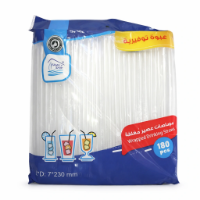 Picture of Rite Juice Straws – 7 mm – Transparent – 180 Pieces (Model 9261)
